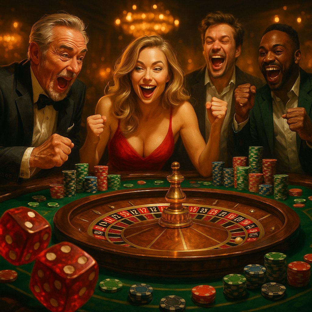 Meja Texas Hold'em Bonus dengan kartu dan chip